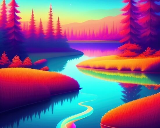 Ai Draw Pictures, Lake, Sky, Water, Reflection, Body Of Water