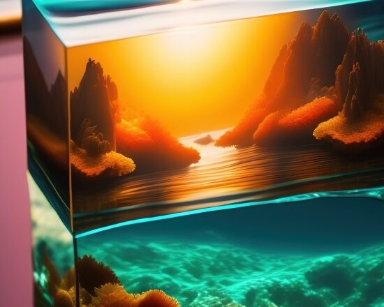 Ai Generated Images From Text, Aquarium, Sea, Sun, Ocean, Sunset