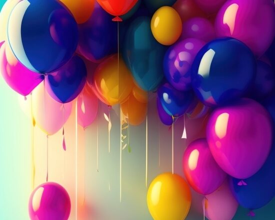 Ai Photo To Anime, Colorful, Celebration, Balloons, Party, Balloon