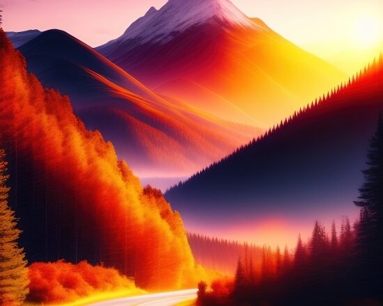 Ai Profile Pic Free, Sun, Sunset, Landscape, Sky, Mountain