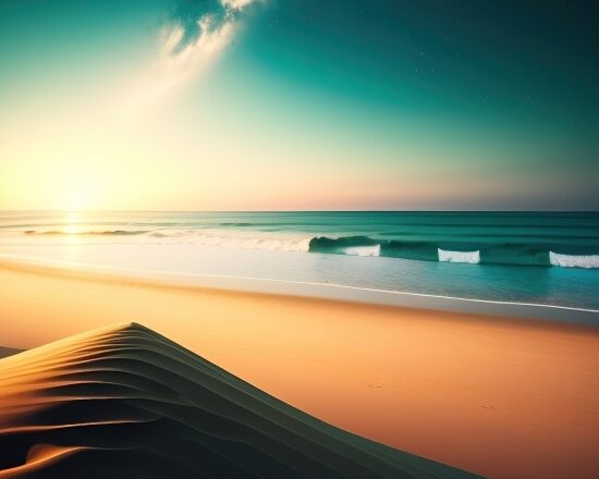 Pixray Text2image, Dune, Light, Sea, Wallpaper, Sun