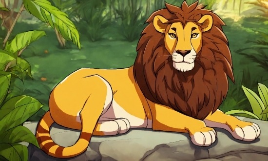 Cartoon, Felidae, Organism, Lion, Masai Lion, Carnivore