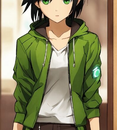 Clothing, Hair, Outerwear, Cartoon, Green, Sleeve