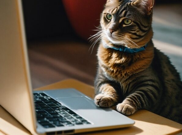 Computer, Cat, Laptop, Personal Computer, Netbook, Felidae