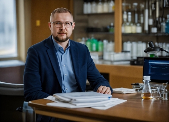 Glasses, Table, Window, Desk, Blazer, Barware