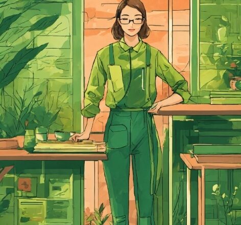 Green, Botany, Table, Sleeve, Art, Cartoon