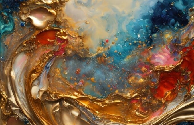 Liquid, Organism, Art, Paint, Painting, Glass