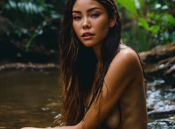 Skin, Water, Lip, People In Nature, Nature, Flash Photography