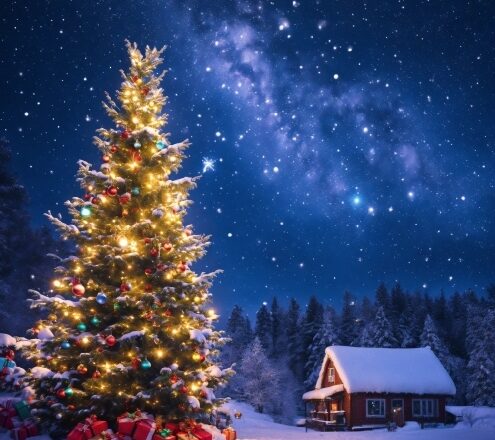 Sky, Atmosphere, Christmas Tree, Plant, Snow, World