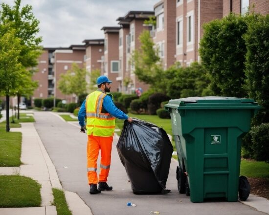 Waste Container, Plant, High-visibility Clothing, Sky, Waste Containment, Building