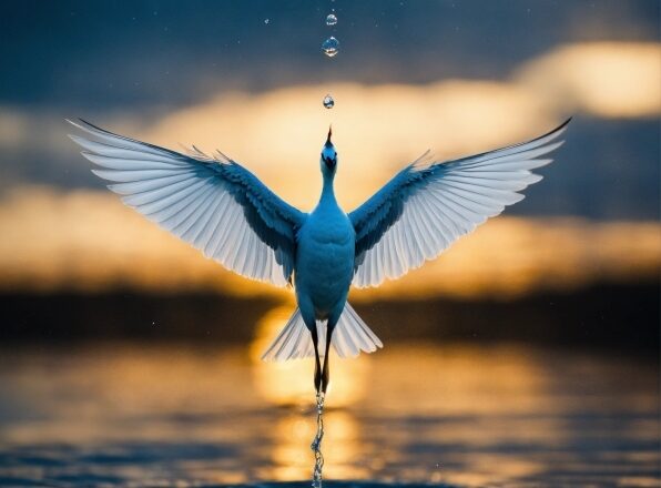 Water, Bird, Sky, Liquid, Beak, Lake