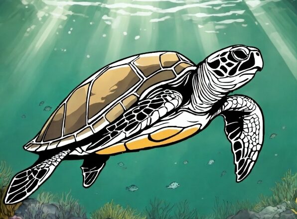 Water, Plant, Vertebrate, Hawksbill Sea Turtle, Reptile, Underwater