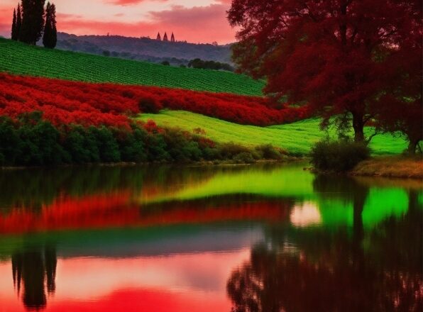 Water, Sky, Cloud, Plant, Natural Landscape, Afterglow