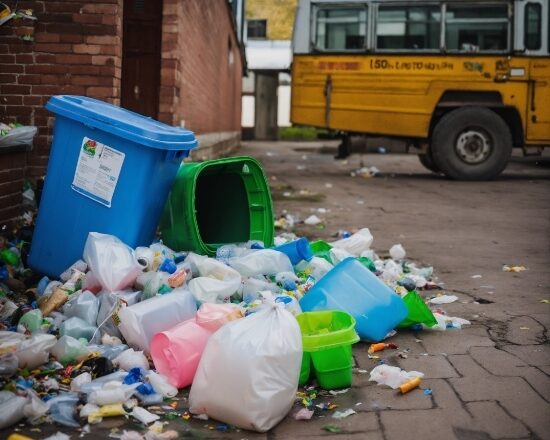 Wheel, Bus, Tire, Waste Container, Waste Containment, Green