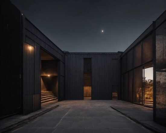 Building, House, Floor, Moon, City, Flooring