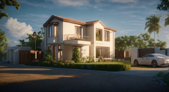 Cloud, Plant, Sky, Building, Window, House