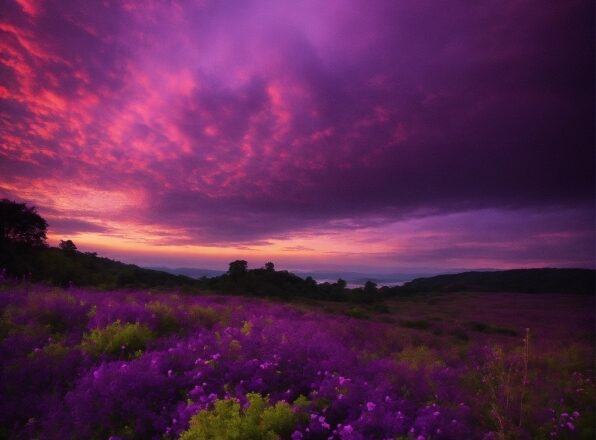 Cloud, Sky, Plant, Atmosphere, Flower, Purple