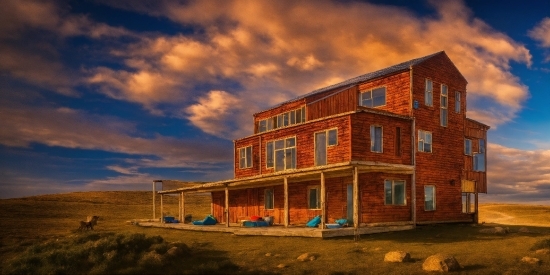 Cloud, Sky, Window, Building, Wood, Paint