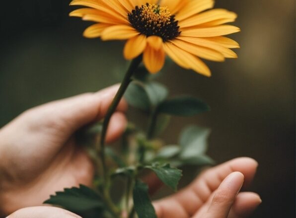 Flower, Hand, Plant, Petal, Gesture, Finger