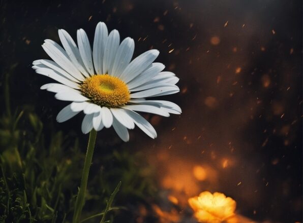 Flower, Plant, Sky, Petal, Flash Photography, Orange