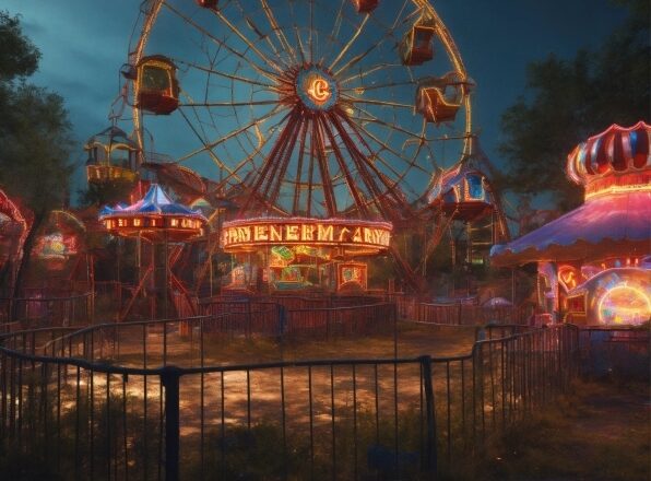 Sky, Tree, Leisure, Dusk, Ferris Wheel, Recreation