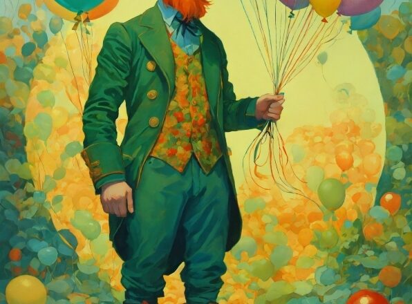 Green, People In Nature, Balloon, Orange, Happy, Gesture