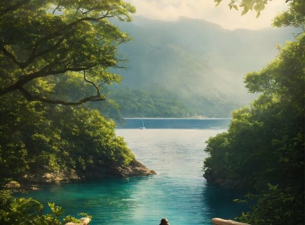 Water, Cloud, Sky, Light, People In Nature, Green