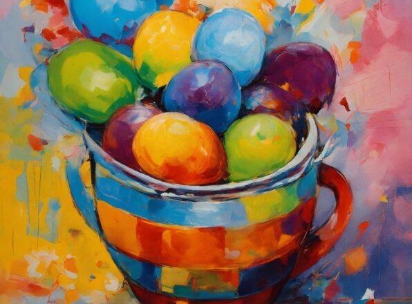 Art Paint, Food, Paint, Fruit, Orange, Painting