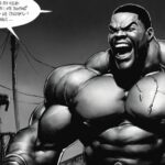 Bodybuilder, Muscle, Black, Cartoon, Combat Sport, Bodybuilding