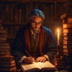 Candle, Book, Sitting, Publication, Beard, Facial Hair