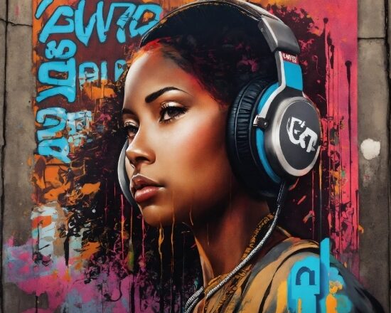 Chin, Eyelash, Graffiti, Audio Equipment, Cool, Art