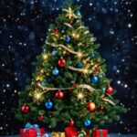 Christmas Tree, Christmas Ornament, Light, World, Tree, Sky