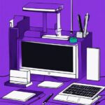 Computer, Personal Computer, Output Device, Purple, Laptop, Peripheral