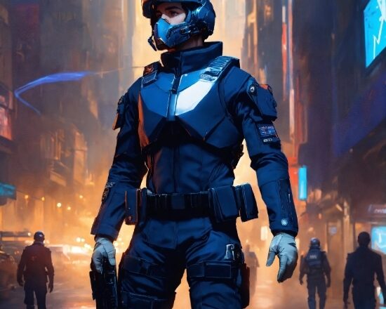 Electric Blue, Event, Machine, Entertainment, Personal Protective Equipment, Fictional Character