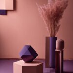 Flowerpot, Vase, Purple, Wood, Lighting, Interior Design