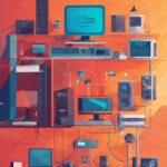 Orange, Art, Rectangle, Painting, Gadget, Chair