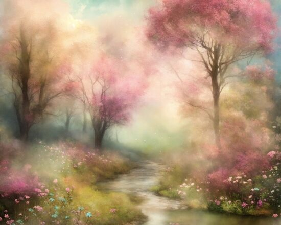 Paint, Sky, Flower, Plant, Water, Natural Landscape