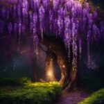 Plant, Flower, Light, Purple, Green, Branch