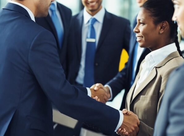 Smile, Handshake, Greeting, Coat, Tie, Sleeve