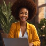 Smile, Laptop, Computer, Plant, Jheri Curl, Netbook