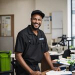 Smile, Table, Sleeve, Workwear, Hat, Engineering