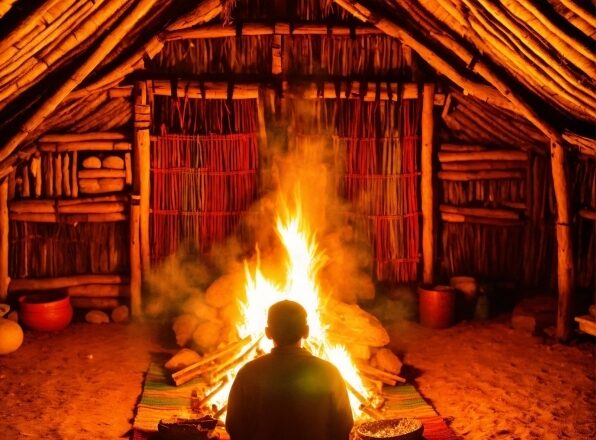 Wood, Temple, Amber, Lighting, Heat, Landscape