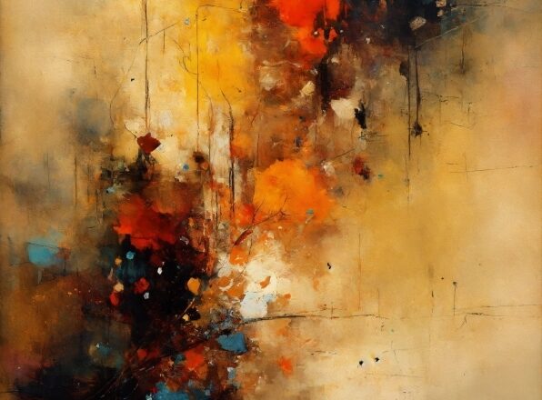 Art Paint, Paint, Orange, Plant, Atmospheric Phenomenon, Painting