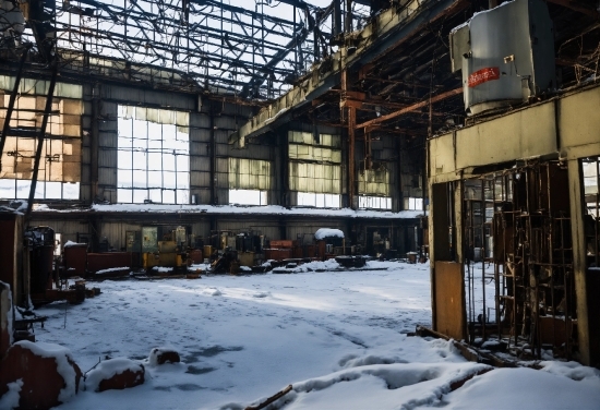 Building, Snow, Window, Beam, City, Engineering