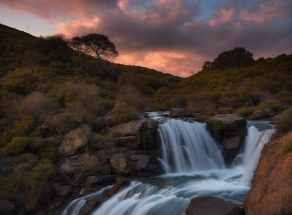 Cloud, Water, Sky, Mountain, Natural Landscape, Waterfall