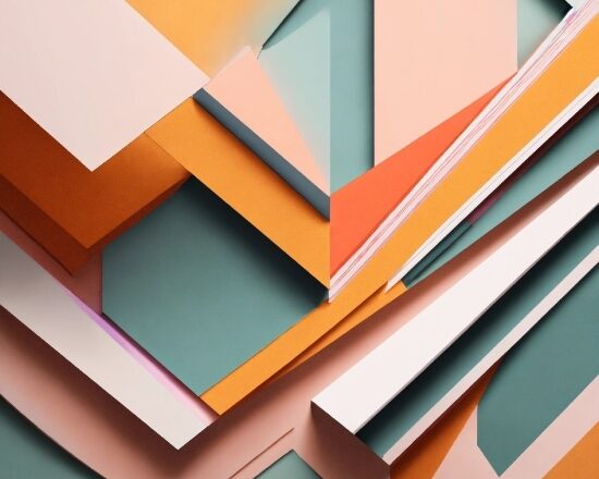 Colorfulness, Rectangle, Orange, Triangle, Font, Art