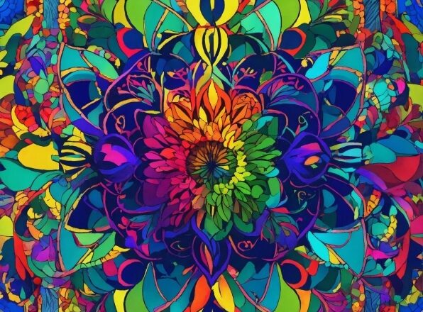 Flower, Art, Creative Arts, Symmetry, Pattern, Painting