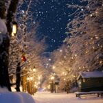 Galaxy Drawing, Atmosphere, Snow, Nature, Branch, Street Light