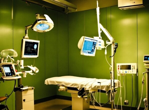 Green, Building, Lighting, Medical Equipment, Interior Design, Service