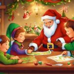 Green, Cartoon, Sharing, Table, Fun, Santa Claus